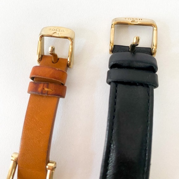FOSSIL Genuine Leather Black Women’s watch extra brown Strap - Picture 4 of 8
